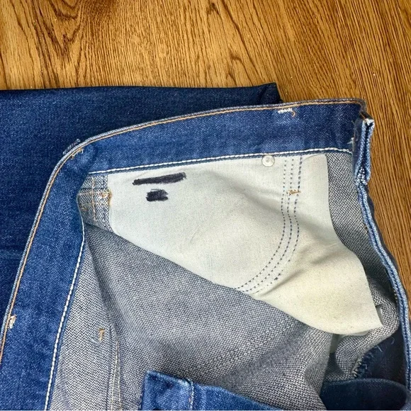 Vintage Wrangler Men's Cowboy Cut Original Fit Jean 35 X 38 Blue Denim - Picture 7 of 7